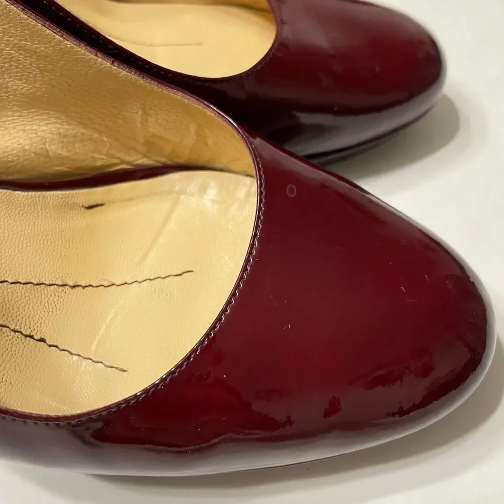 Kate Spade Maroon Patent Leather‎ Slingback Heels